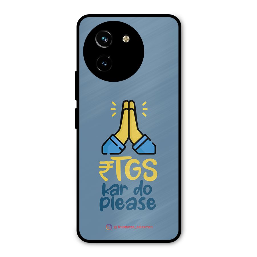 RTGS Kar Do Please SteelBlue Metal Back Case for Vivo T3x