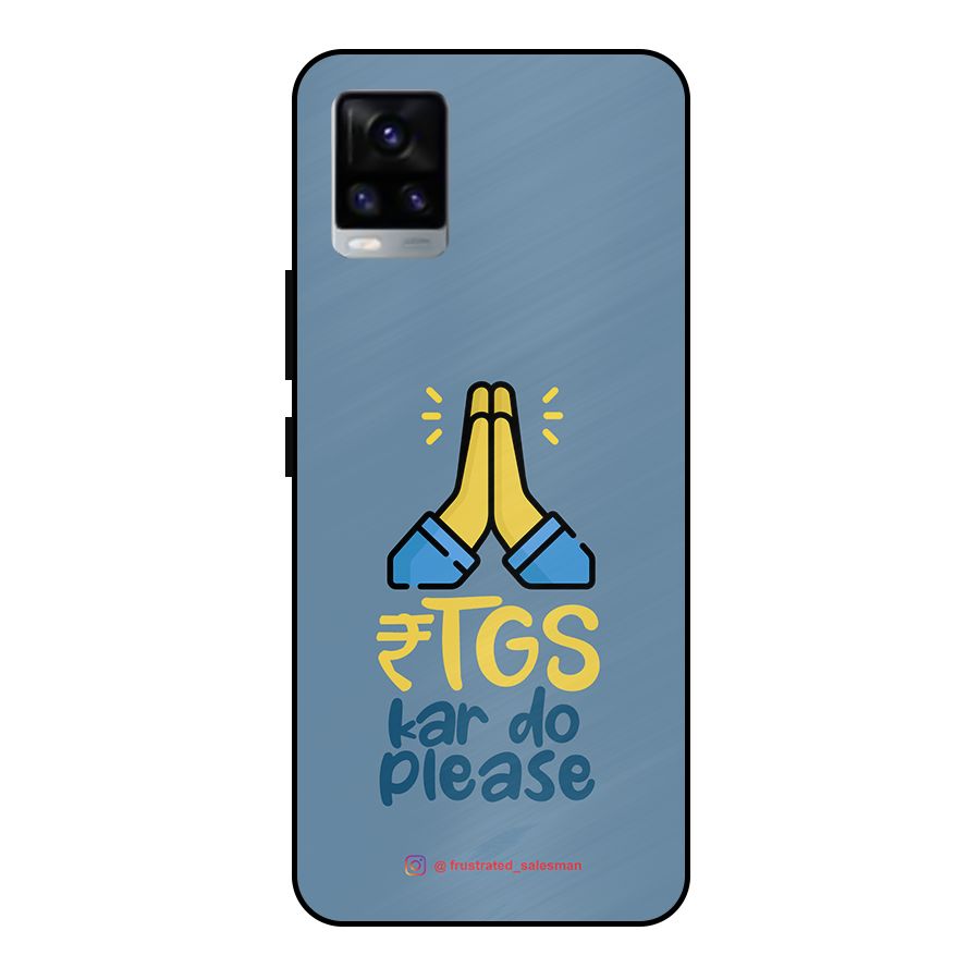 RTGS Kar Do Please SteelBlue Metal Back Case for Vivo V20