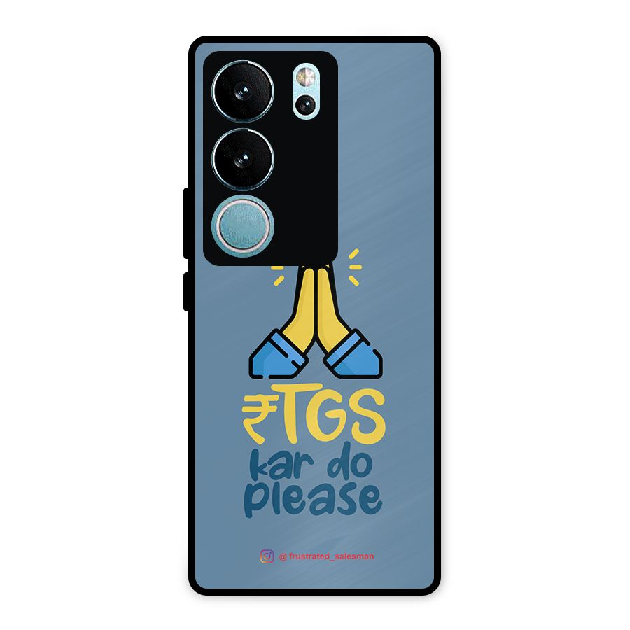RTGS Kar Do Please SteelBlue Metal Back Case for Vivo V29 Pro