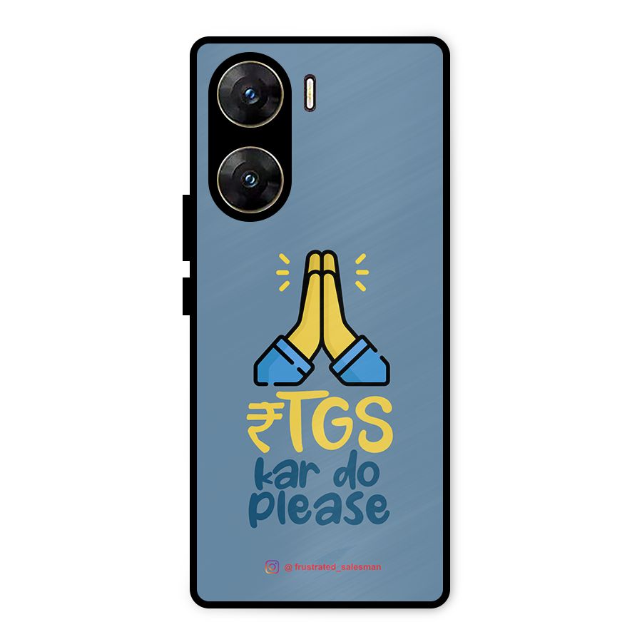 RTGS Kar Do Please SteelBlue Metal Back Case for Vivo V29e