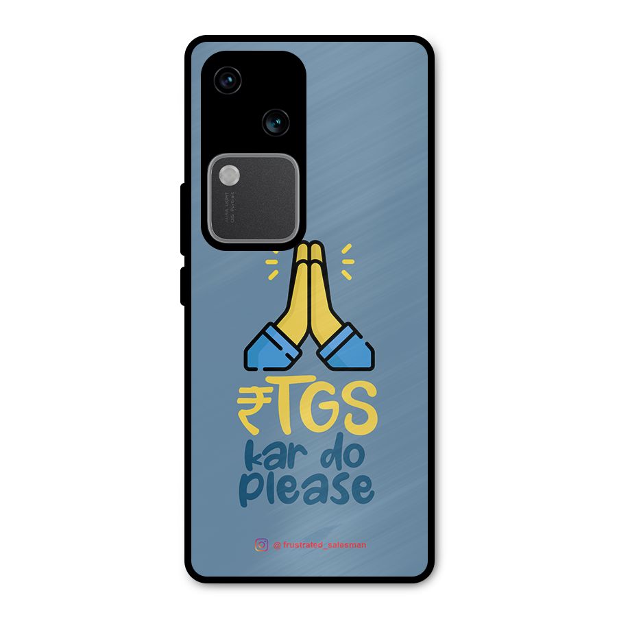 RTGS Kar Do Please SteelBlue Metal Back Case for Vivo V30