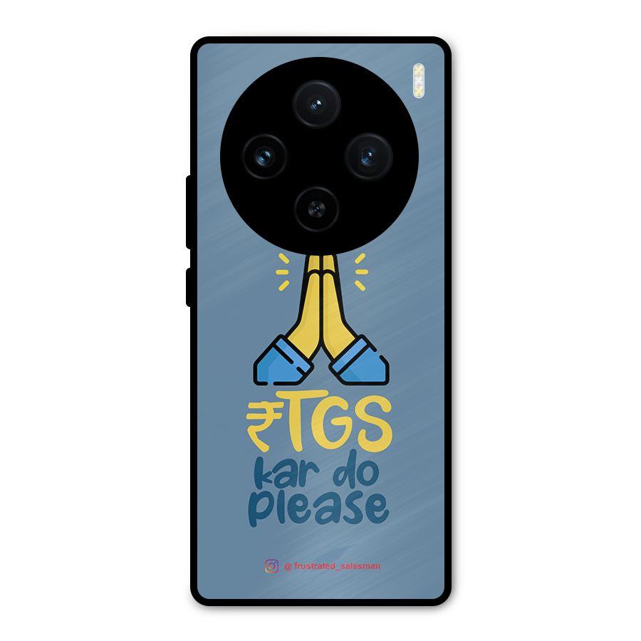 RTGS Kar Do Please SteelBlue Metal Back Case for Vivo X100