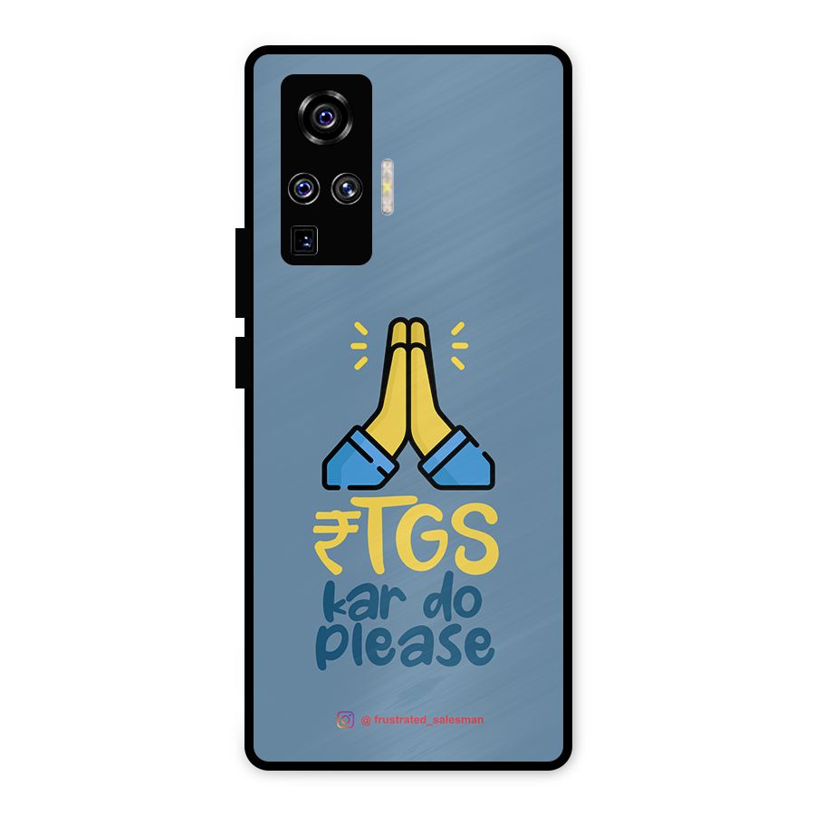 RTGS Kar Do Please SteelBlue Metal Back Case for Vivo X50 Pro
