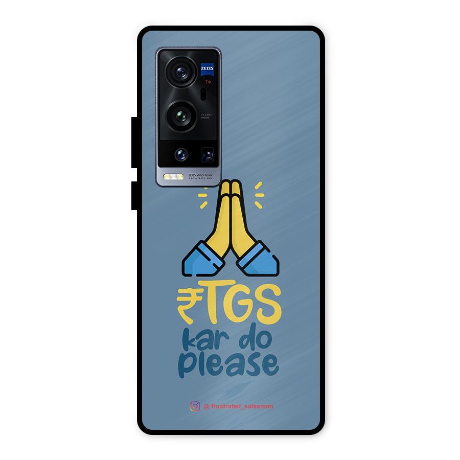 RTGS Kar Do Please SteelBlue Metal Back Case for Vivo X60 Pro Plus