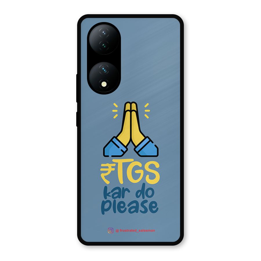 RTGS Kar Do Please SteelBlue Metal Back Case for Vivo Y100a