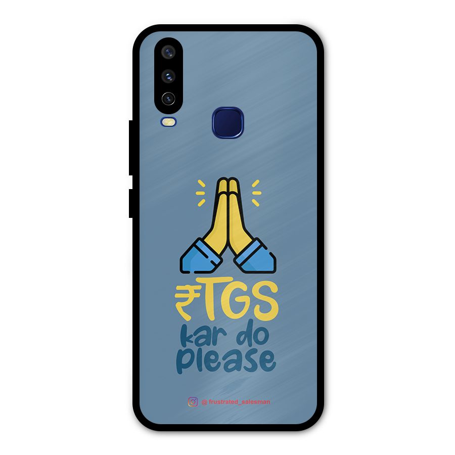RTGS Kar Do Please SteelBlue Metal Back Case for Vivo Y12