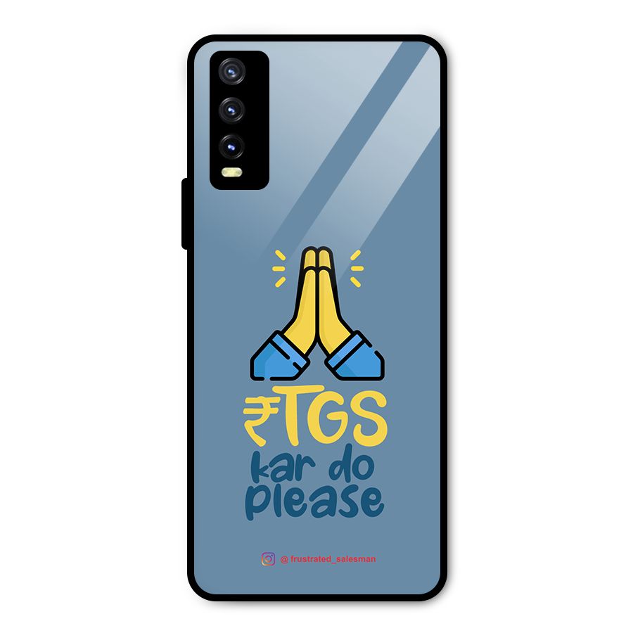RTGS Kar Do Please SteelBlue Metal Back Case for Vivo Y20g