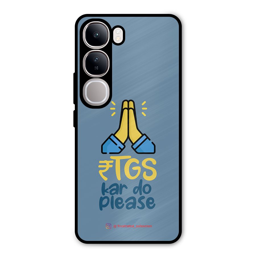RTGS Kar Do Please SteelBlue Metal Back Case for Vivo Y300