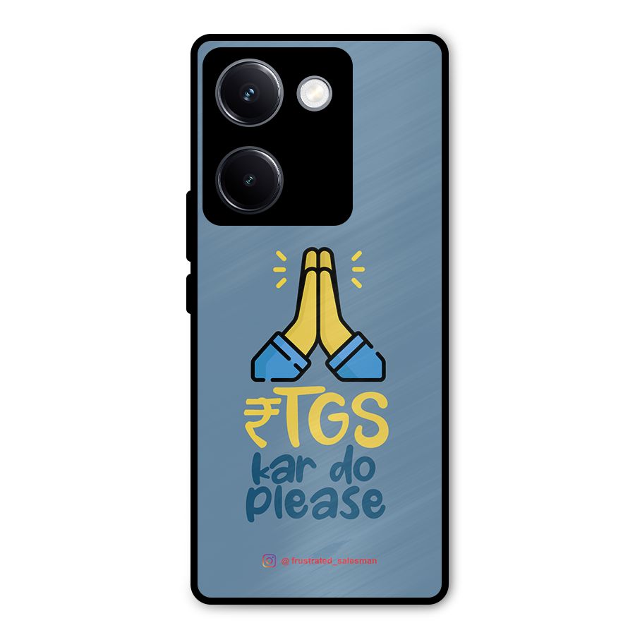 RTGS Kar Do Please SteelBlue Metal Back Case for Vivo Y300 Plus