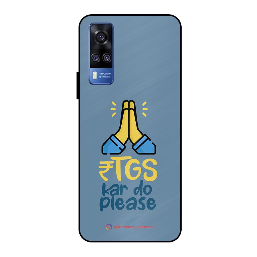 RTGS Kar Do Please SteelBlue Metal Back Case for Vivo Y51