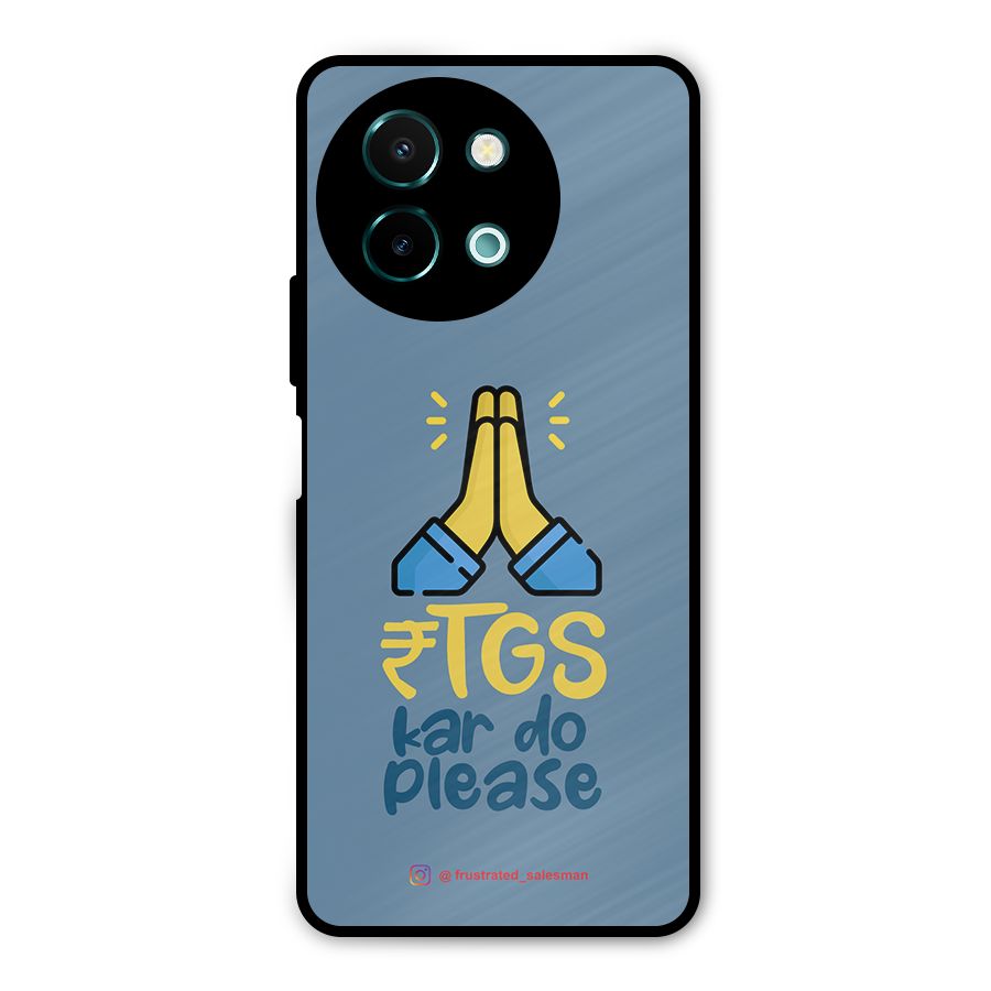 RTGS Kar Do Please SteelBlue Metal Back Case for Vivo Y58