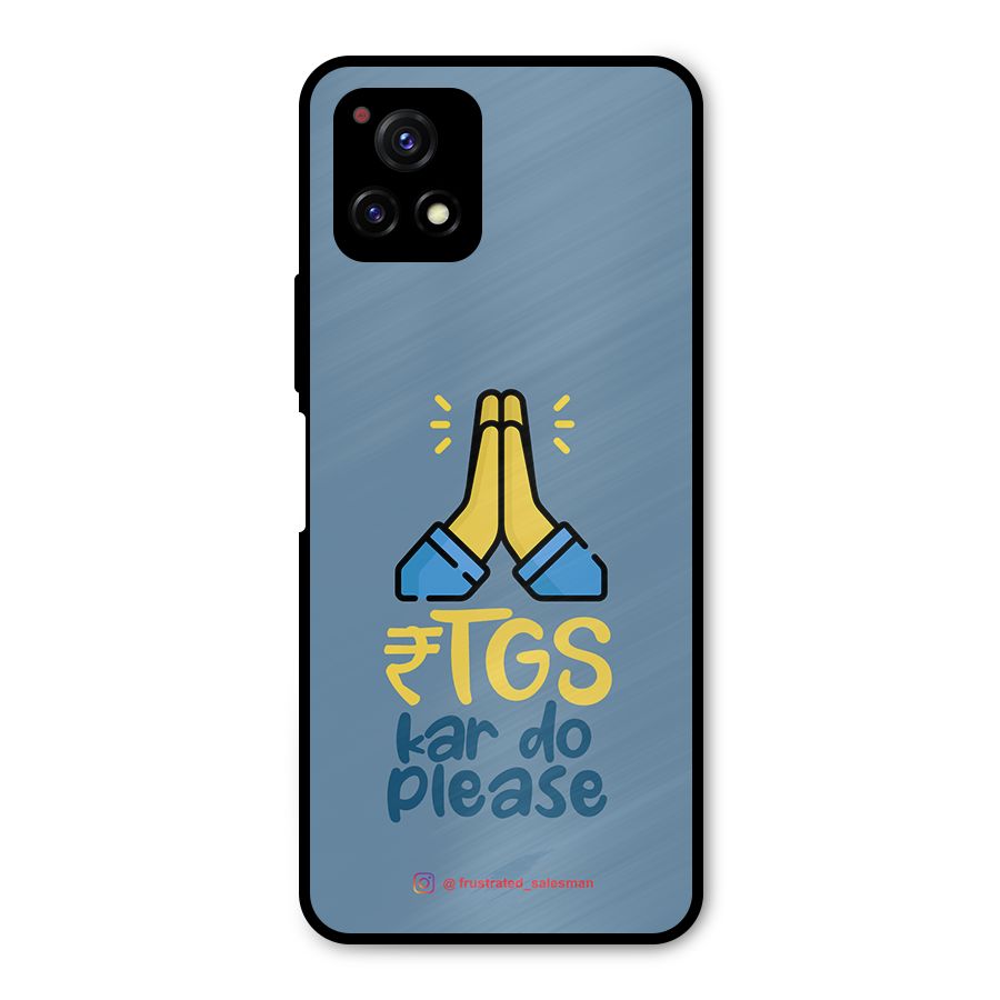 RTGS Kar Do Please SteelBlue Metal Back Case for Vivo Y72 5G