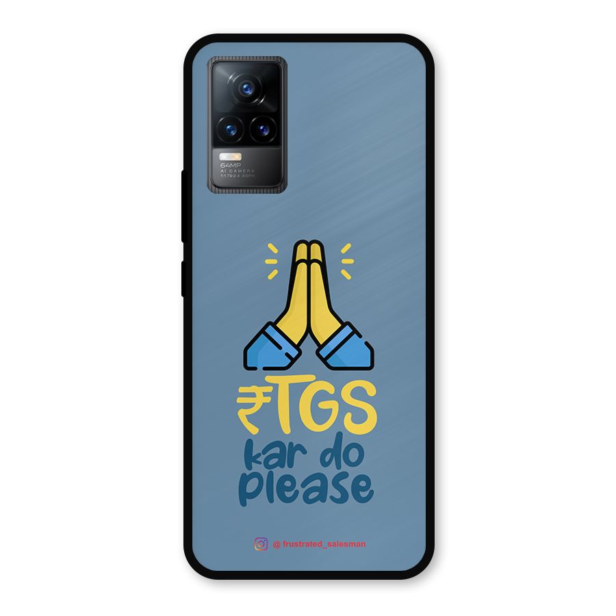 RTGS Kar Do Please SteelBlue Metal Back Case for Vivo Y73