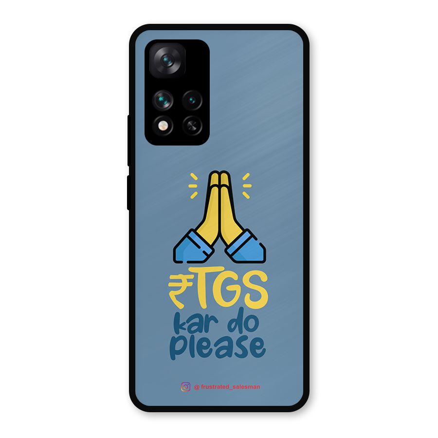 RTGS Kar Do Please SteelBlue Metal Back Case for Xiaomi 11i Hypercharge 5G