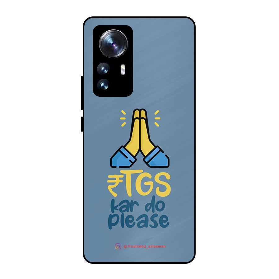 RTGS Kar Do Please SteelBlue Metal Back Case for Xiaomi 12 Pro