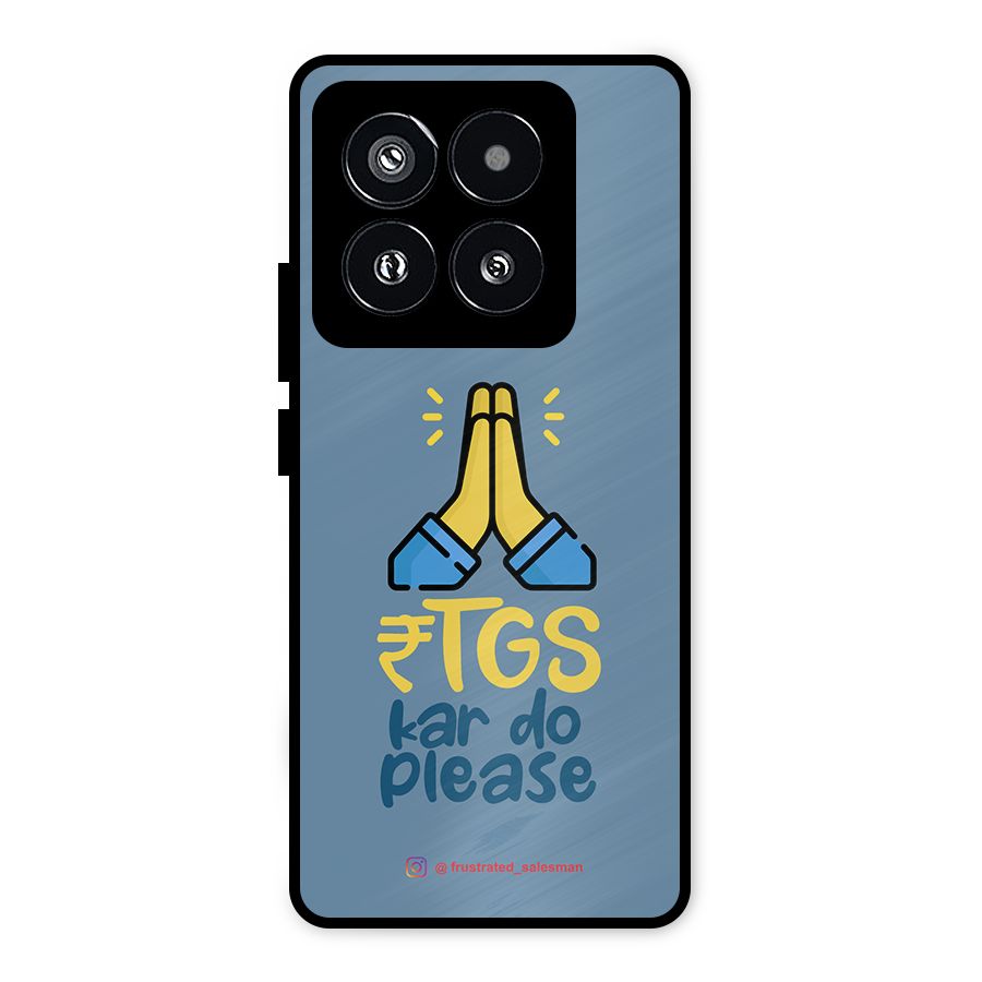 RTGS Kar Do Please SteelBlue Metal Back Case for Xiaomi 14 Pro
