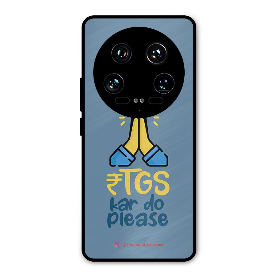 RTGS Kar Do Please SteelBlue Metal Back Case for Xiaomi 14 Ultra