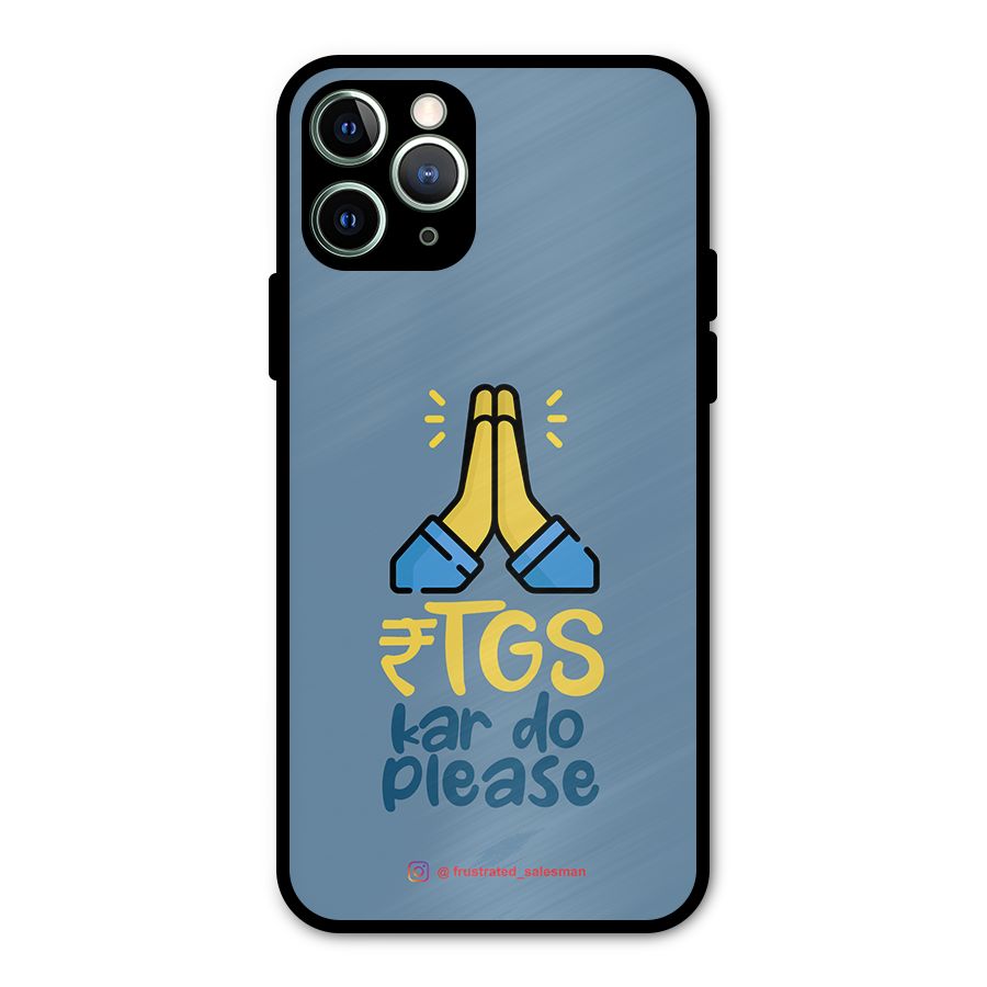RTGS Kar Do Please SteelBlue Metal Back Case for iPhone 11 Pro Max