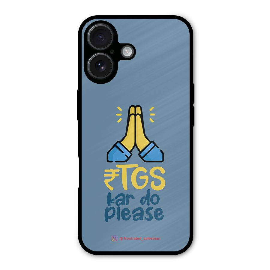 RTGS Kar Do Please SteelBlue Metal Back Case for iPhone 16
