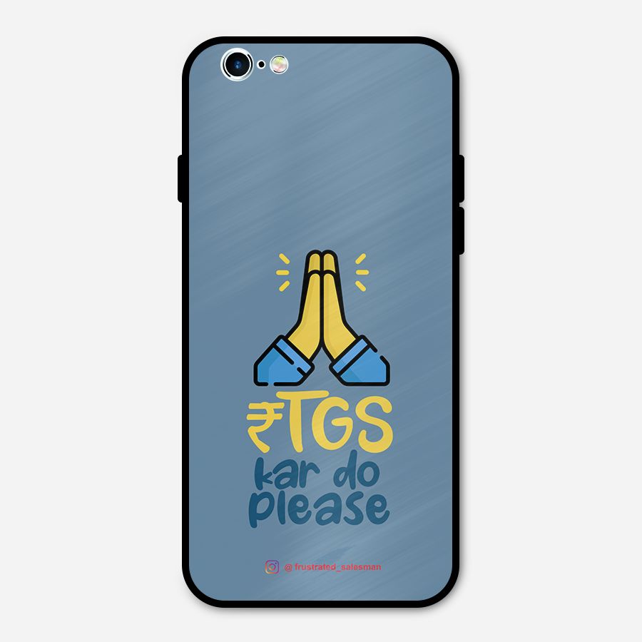 RTGS Kar Do Please SteelBlue Metal Back Case for iPhone 6 6s