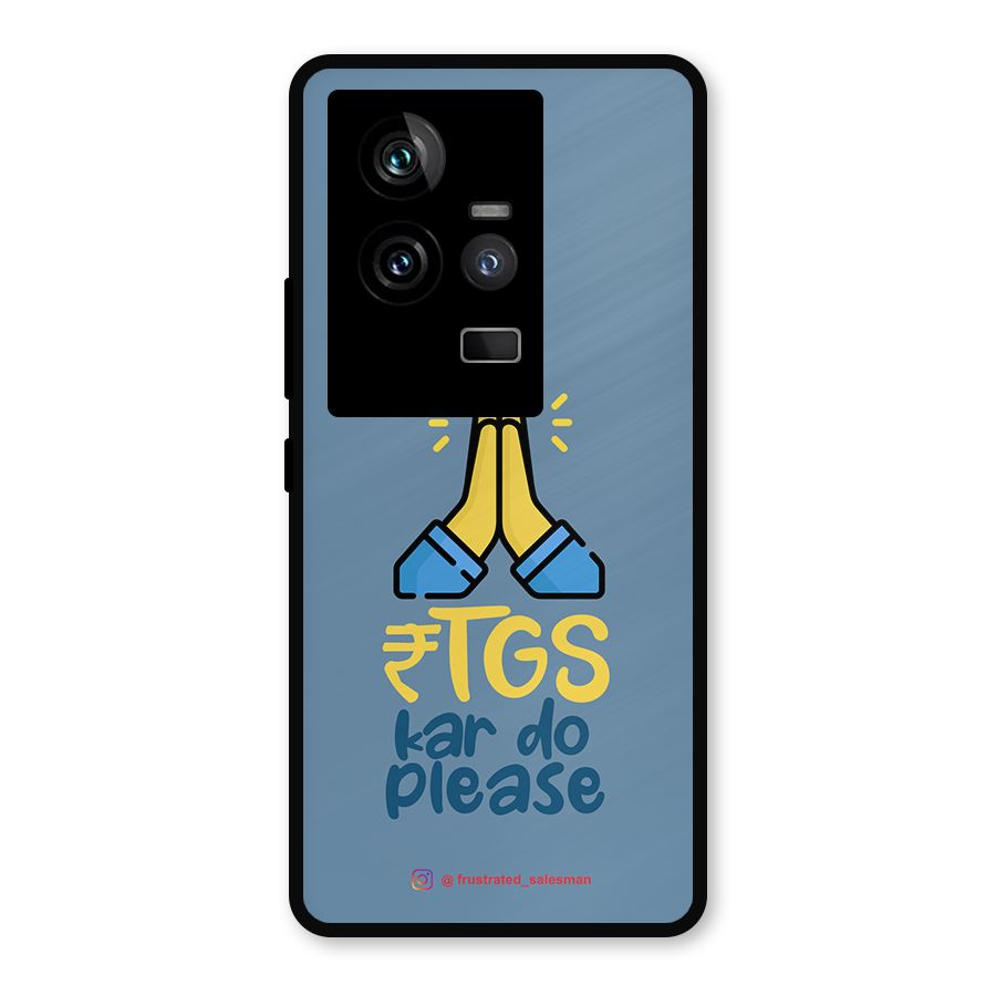 RTGS Kar Do Please SteelBlue Metal Back Case for iQOO 11 5G