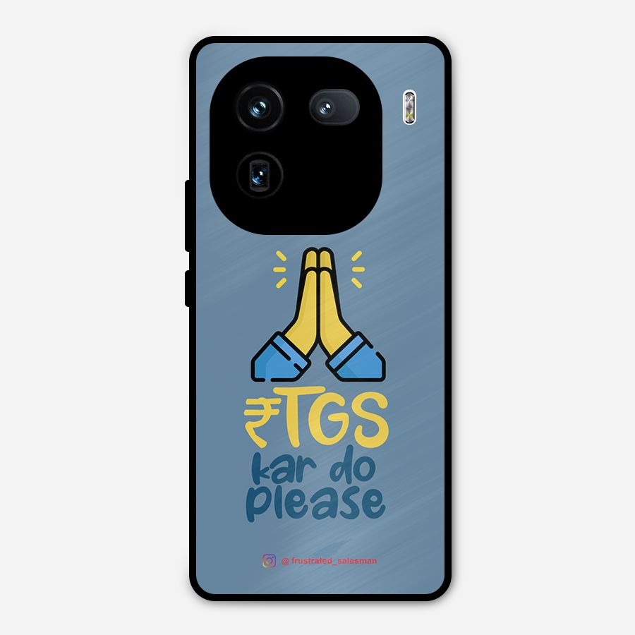RTGS Kar Do Please SteelBlue Metal Back Case for iQOO 12