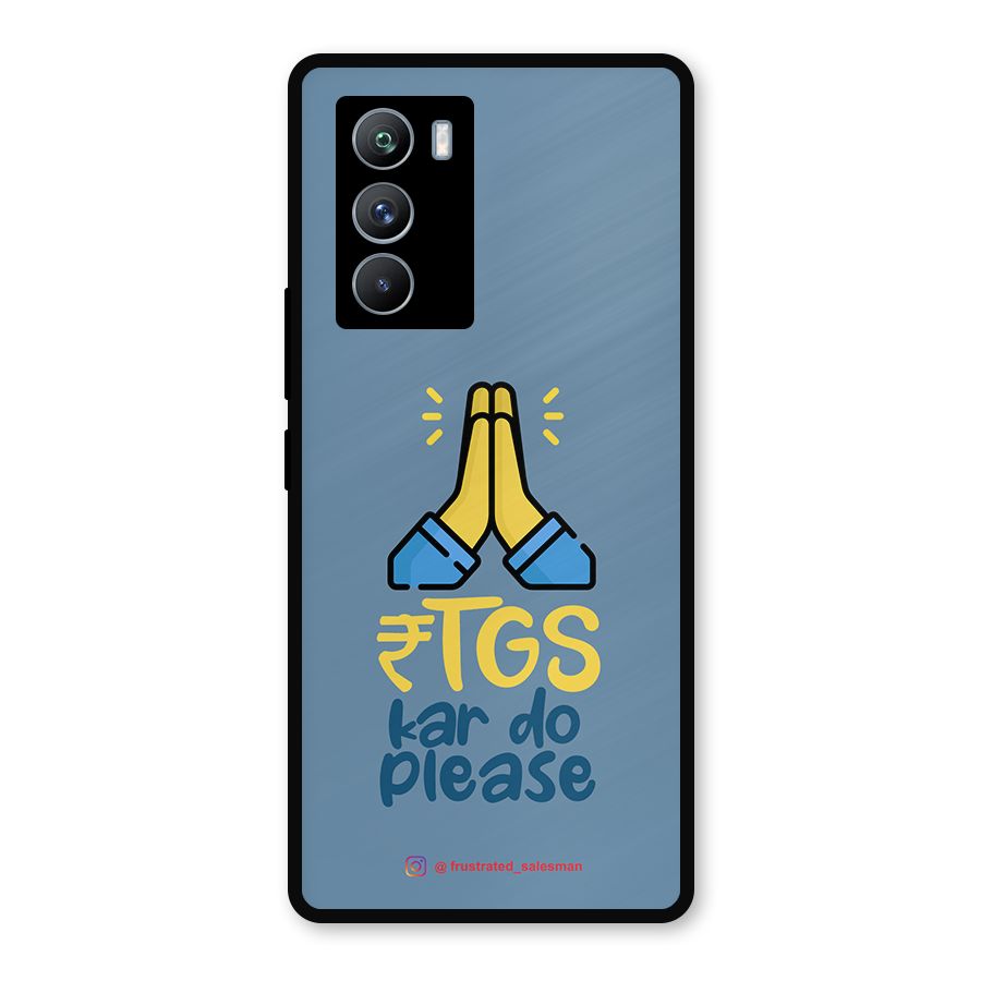 RTGS Kar Do Please SteelBlue Metal Back Case for iQOO 9 SE