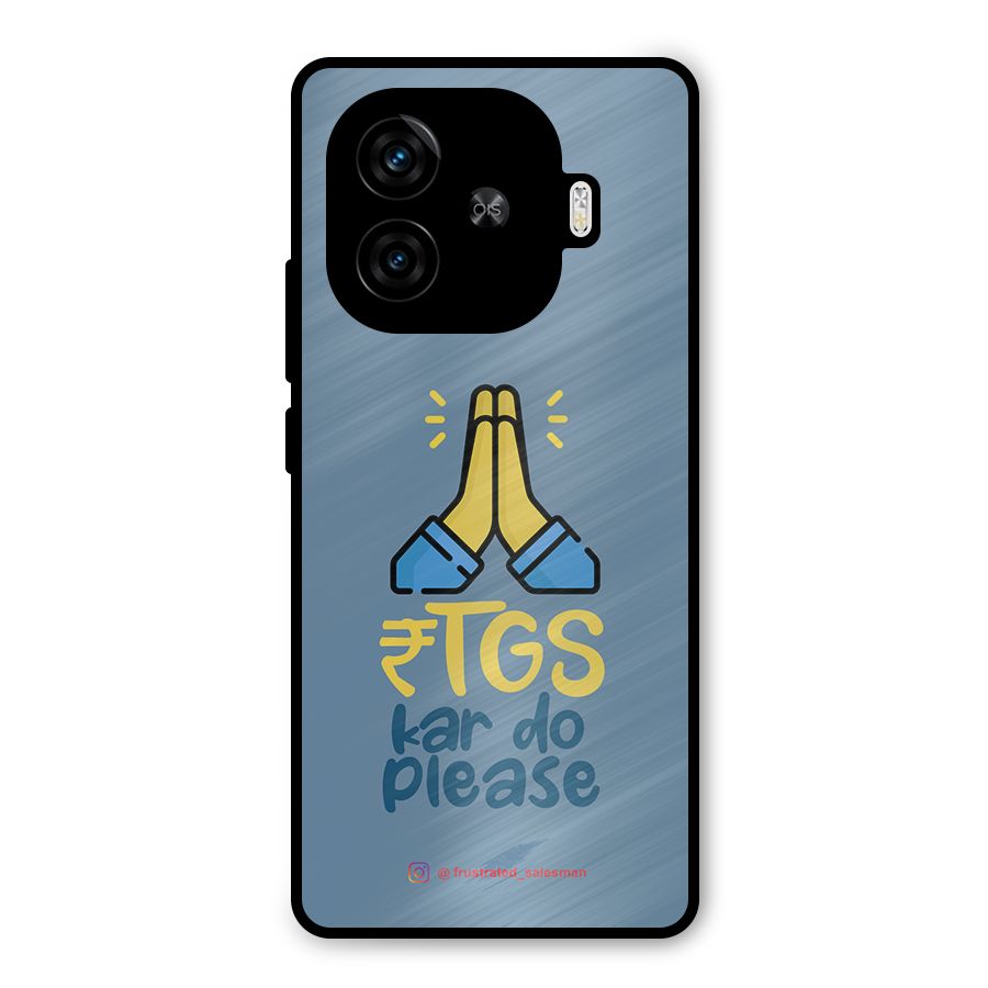 RTGS Kar Do Please SteelBlue Metal Back Case for iQOO Z9 Turbo