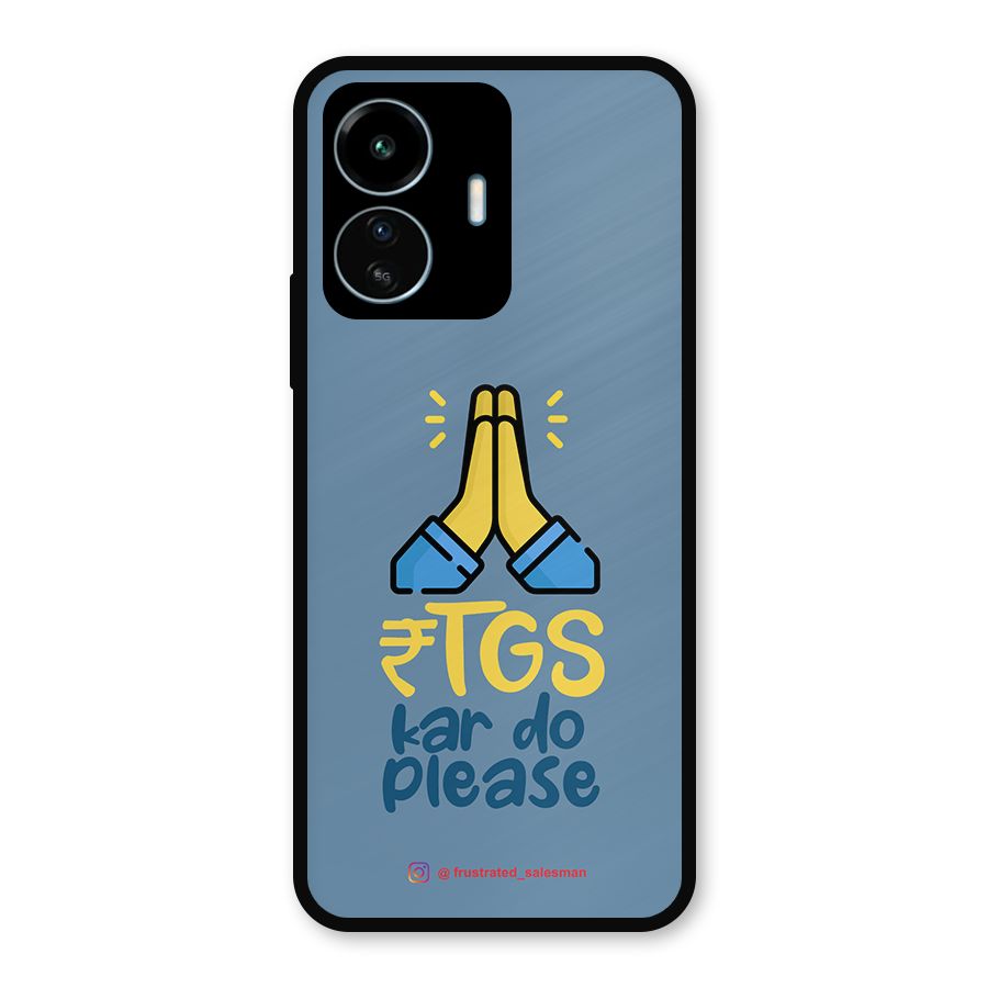 RTGS Kar Do Please SteelBlue Metal Back Case for vivo iQOO Z6 Lite 5G