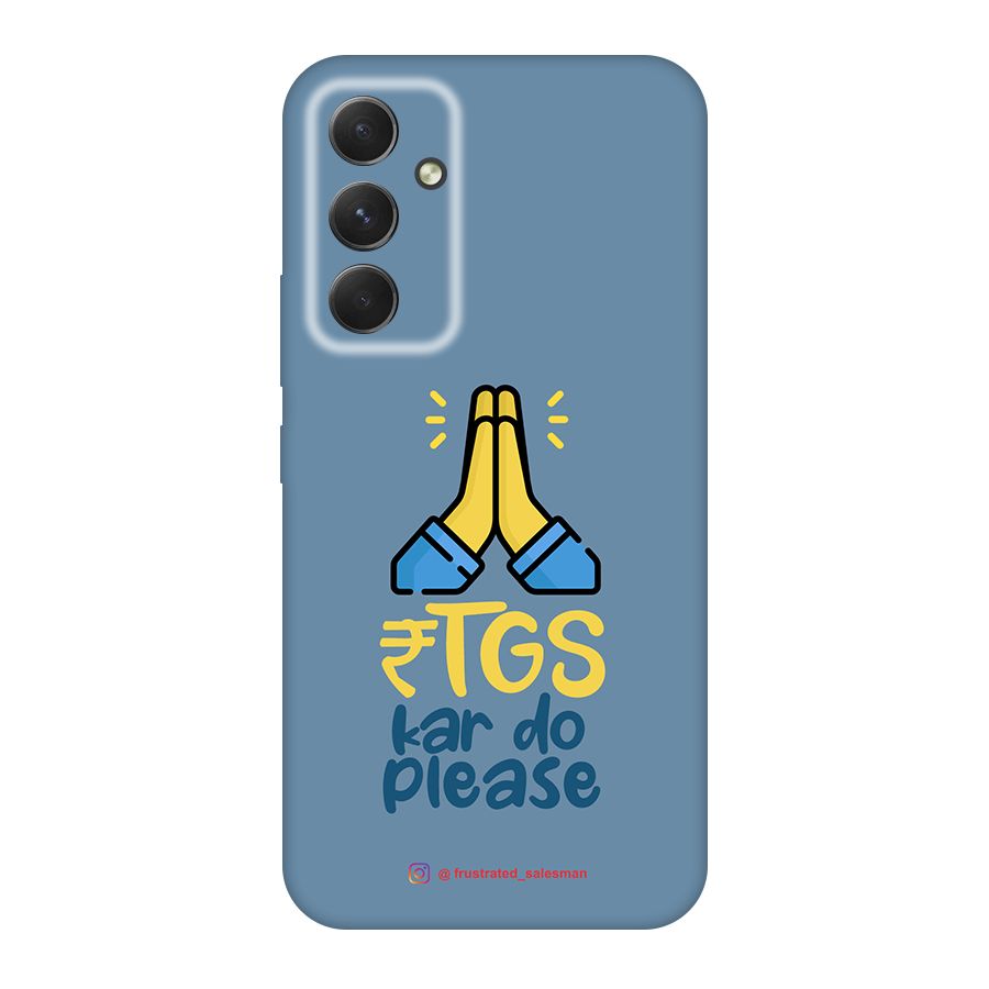 RTGS Kar Do Please SteelBlue Original Polycarbonate Back Case for Galaxy A54