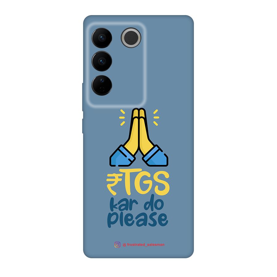 RTGS Kar Do Please SteelBlue Original Polycarbonate Back Case for Vivo V27