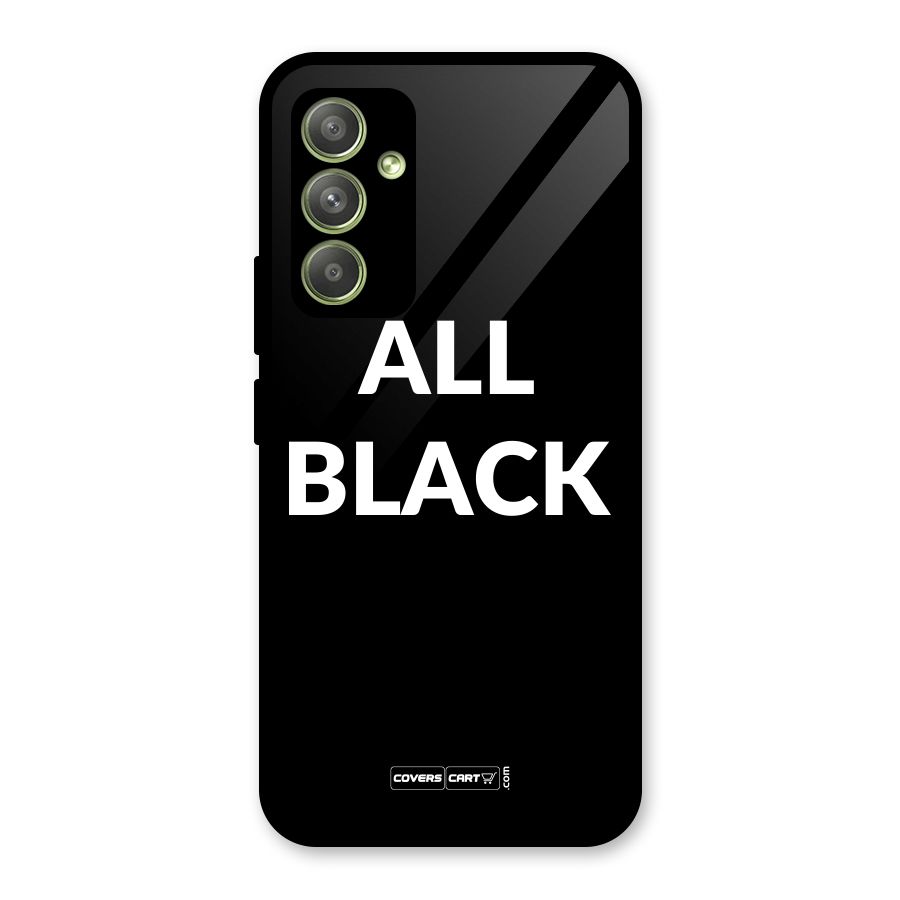Raftaar All Black Glass Back Case for Galaxy A54