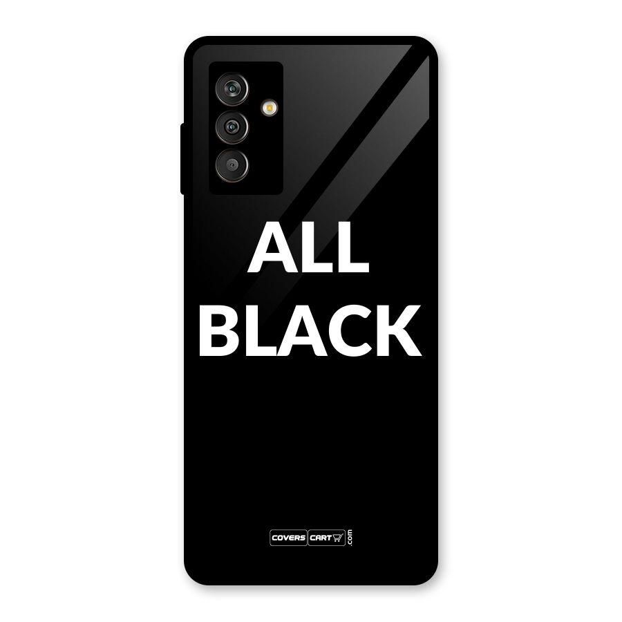 Raftaar All Black Glass Back Case for Galaxy M13
