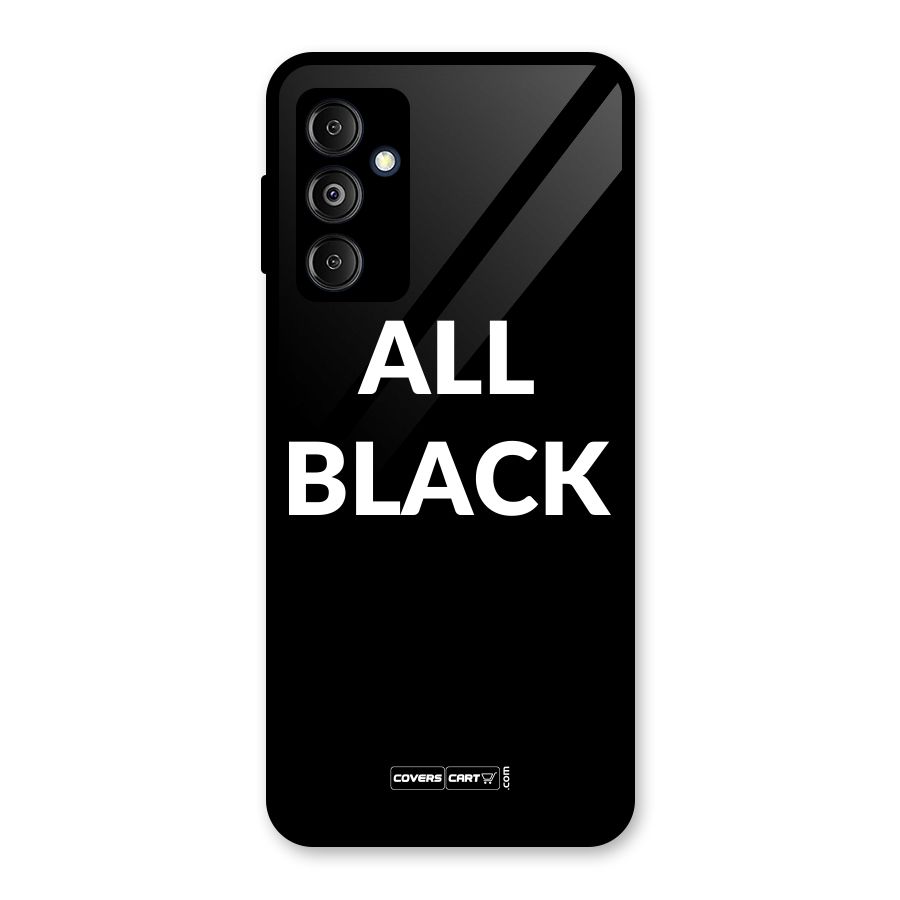 Raftaar All Black Glass Back Case for Galaxy M14 5G