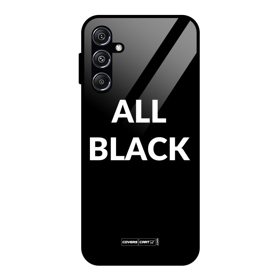 Raftaar All Black Glass Back Case for Galaxy M34 5G
