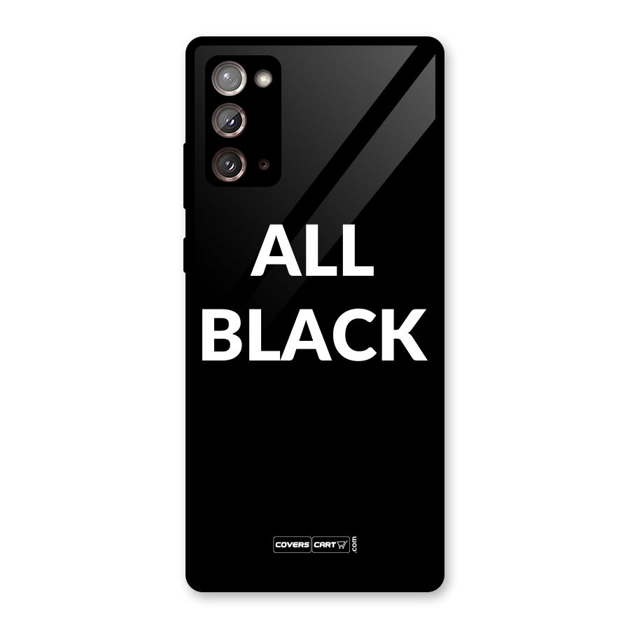 Raftaar All Black Glass Back Case for Galaxy Note 20