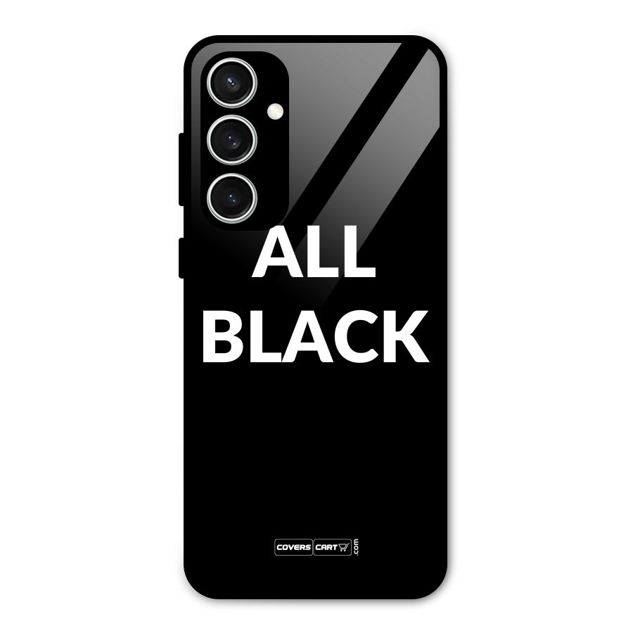 Raftaar All Black Glass Back Case for Galaxy S23 FE