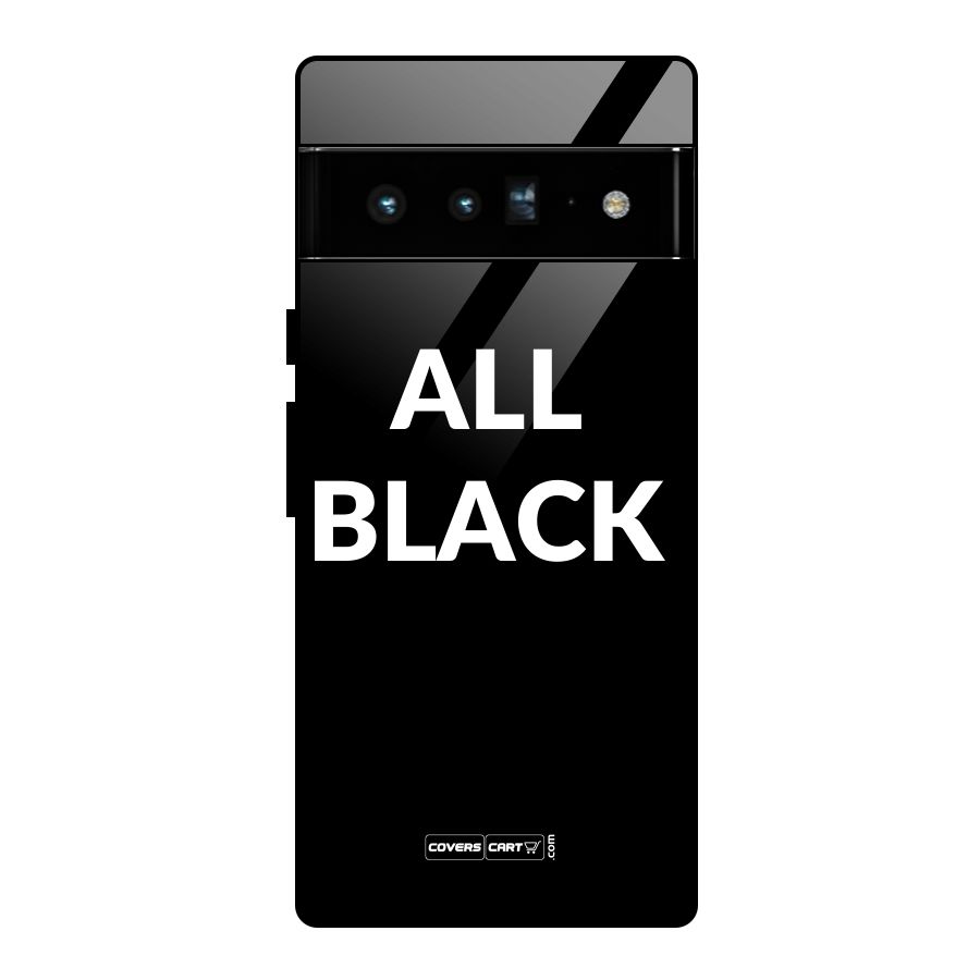 Raftaar All Black Glass Back Case for Google Pixel 6 Pro