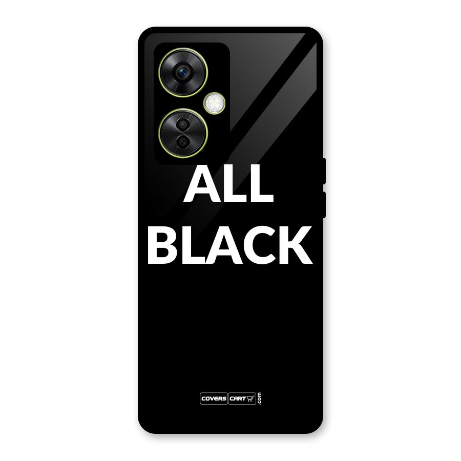 Raftaar All Black Glass Back Case for OnePlus Nord CE 3 Lite