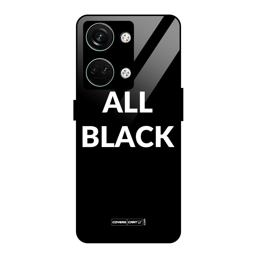 Raftaar All Black Glass Back Case for Oneplus Nord 3