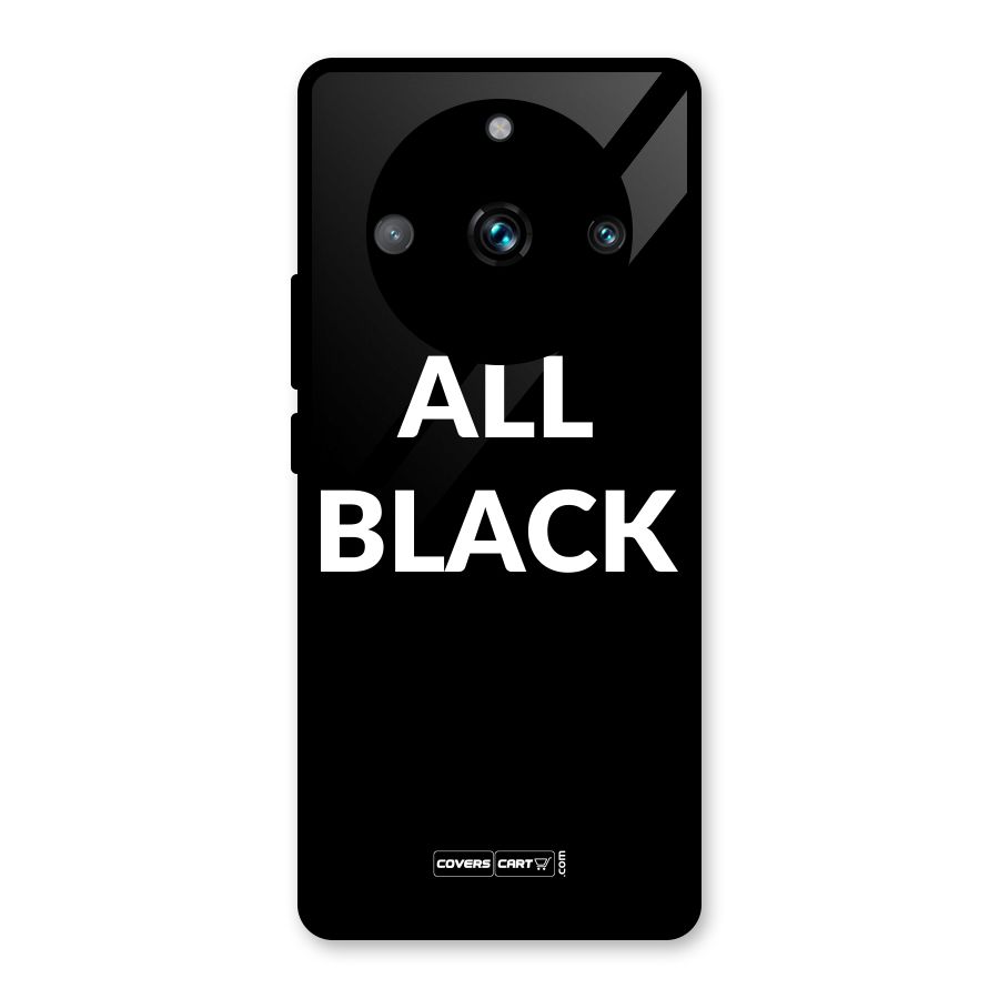 Raftaar All Black Glass Back Case for Realme 11 Pro