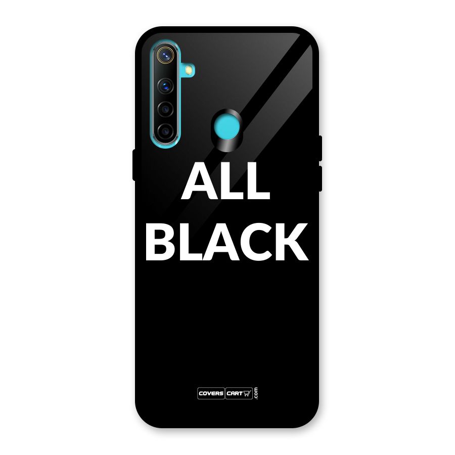Raftaar All Black Glass Back Case for Realme 5
