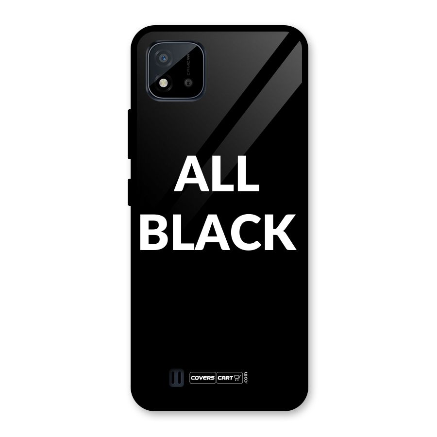 Raftaar All Black Glass Back Case for Realme C11 2021