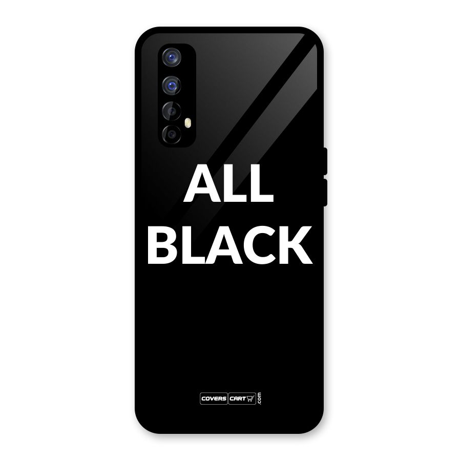 Raftaar All Black Glass Back Case for Realme Narzo 20 Pro