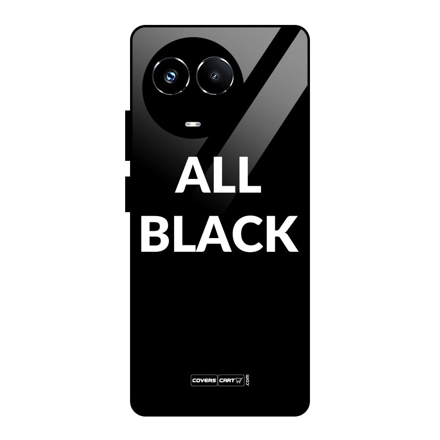 Raftaar All Black Glass Back Case for Realme Narzo 60X