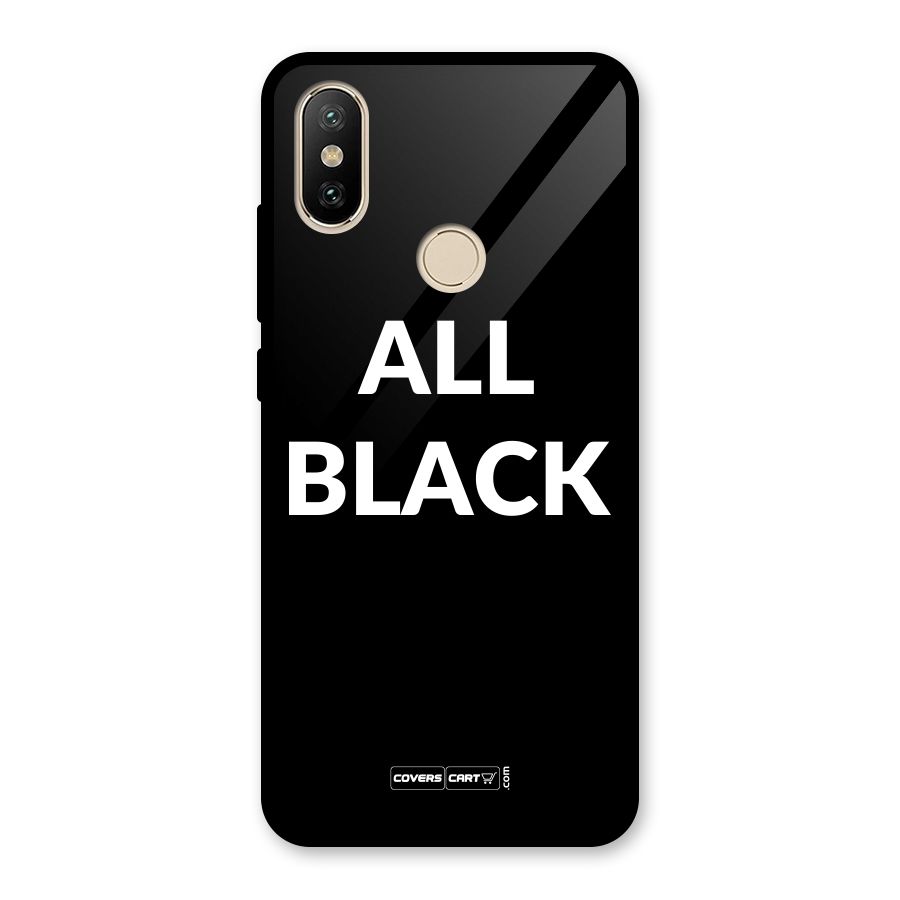 Raftaar All Black Glass Back Case for Redmi A2