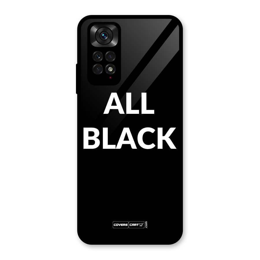 Raftaar All Black Glass Back Case for Redmi Note 11S