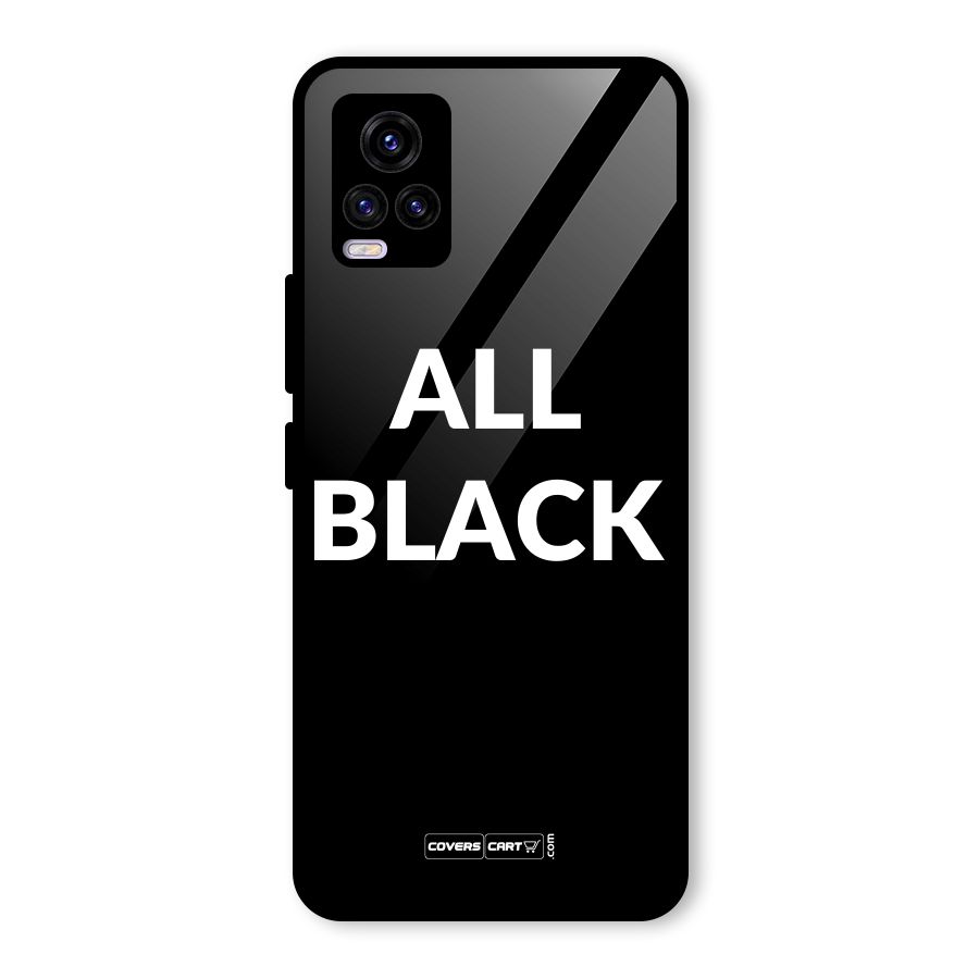 Raftaar All Black Glass Back Case for Vivo V20 2021