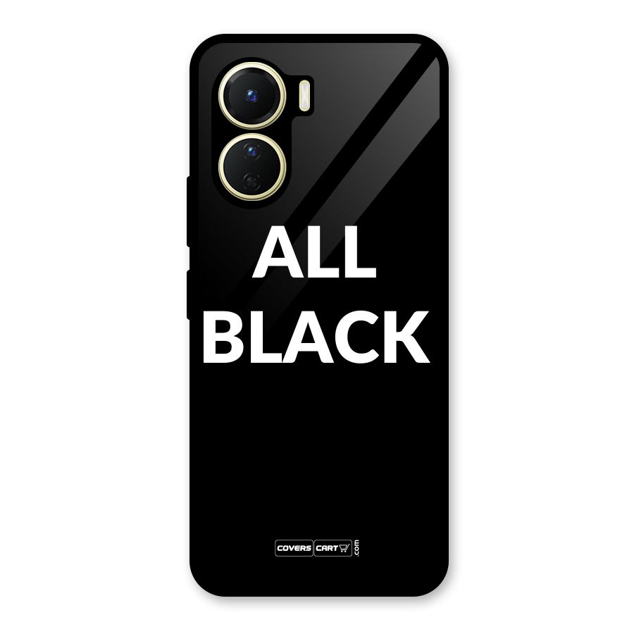 Raftaar All Black Glass Back Case for Vivo Y16