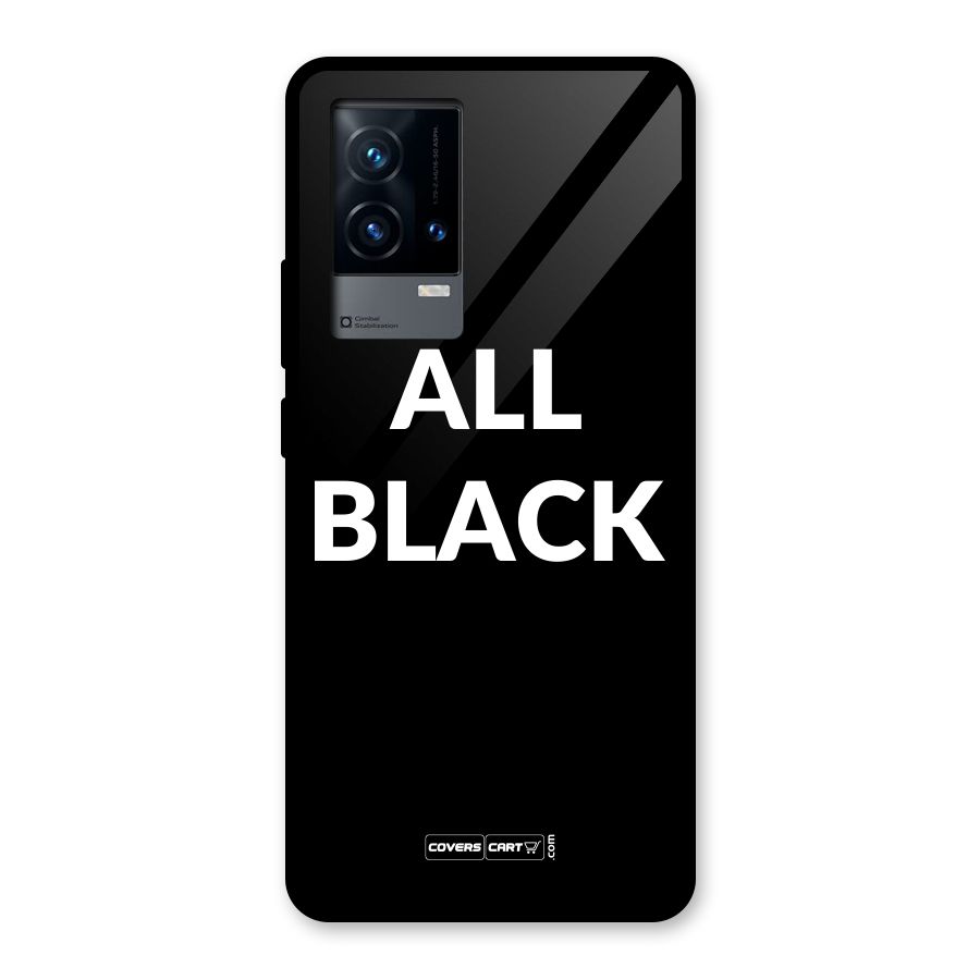 Raftaar All Black Glass Back Case for iQOO 9 5G